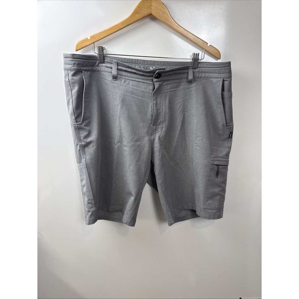 O'Neill Men's Crossover Hybrid Stretch Zip Pocket Cargo Shorts BlackStripe Sz 38
